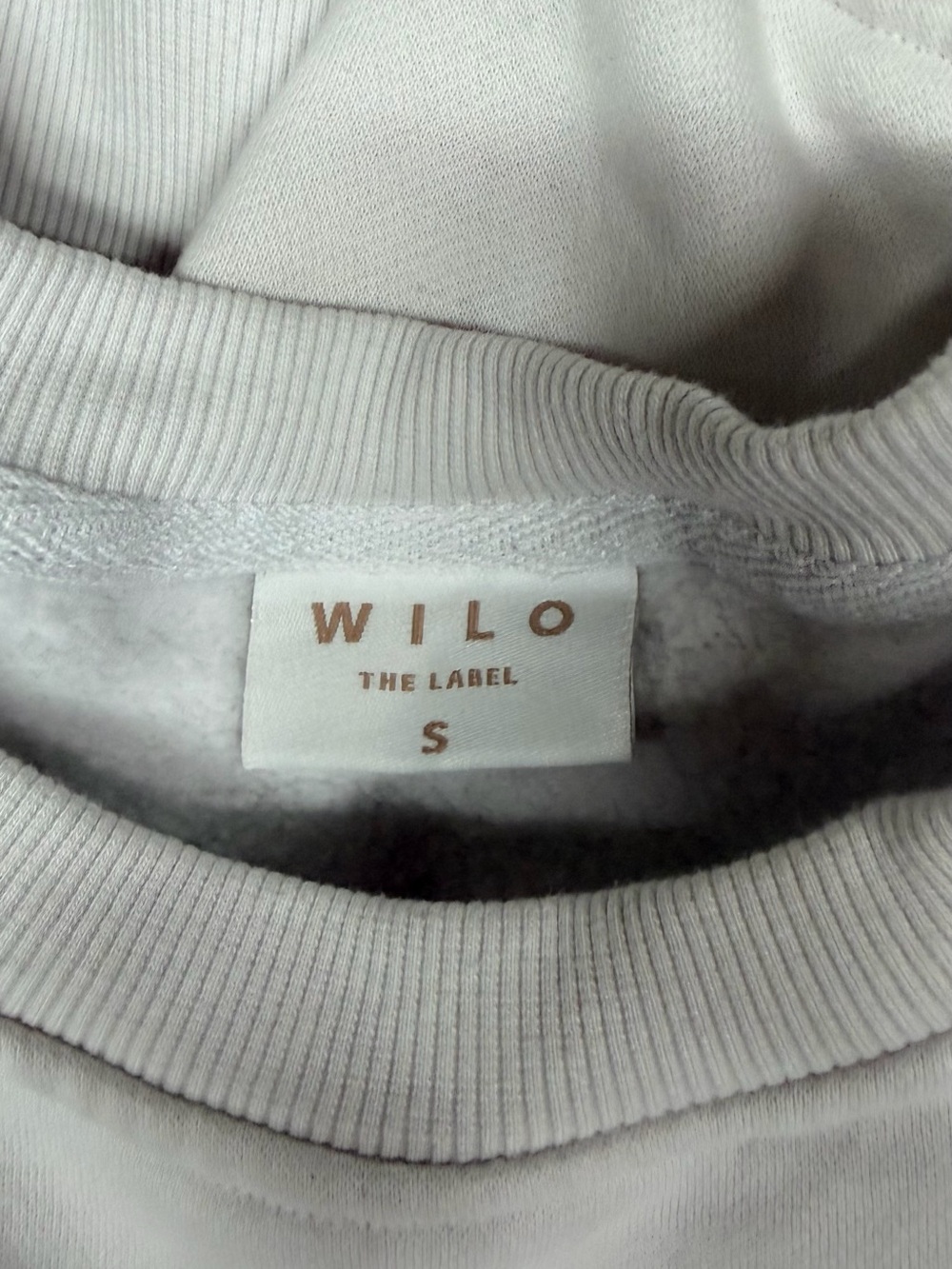 Tennis Club Graphic Crewneck Sweatshirt - White with Blue Print - Picture 13 of 15